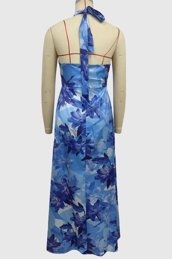 Floral Halter Maxi Dress