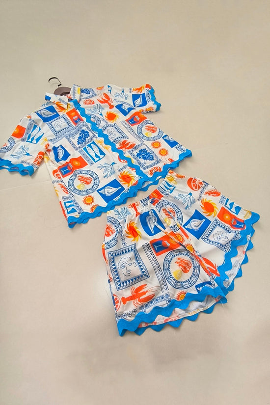 Vibrant Print Two-Piece Summer Set