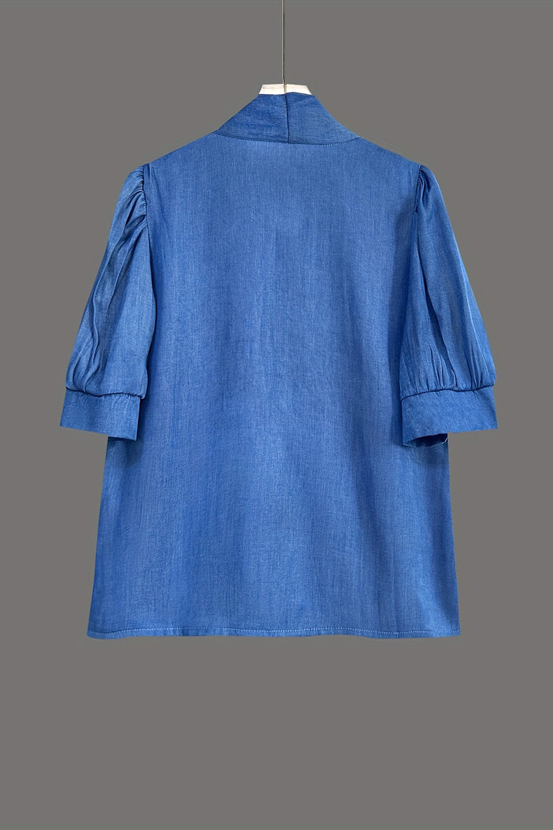 Elegant Bow Tie Blouse