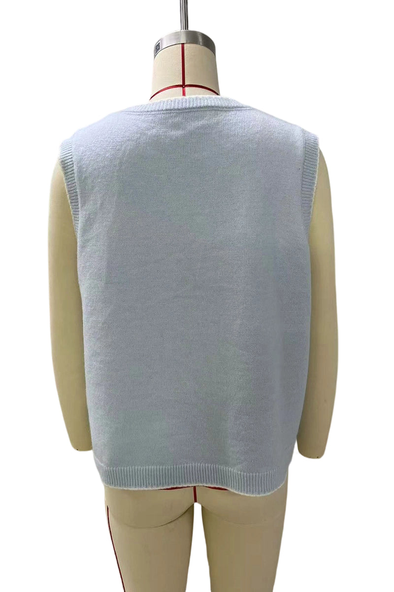 Lobster Graphic Sleeveless Sweater Vest