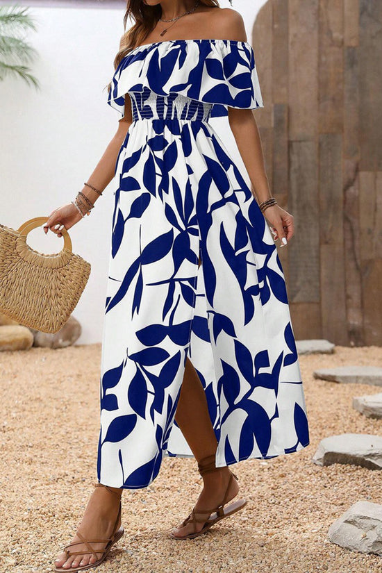 Off-Shoulder Floral Maxi Dress