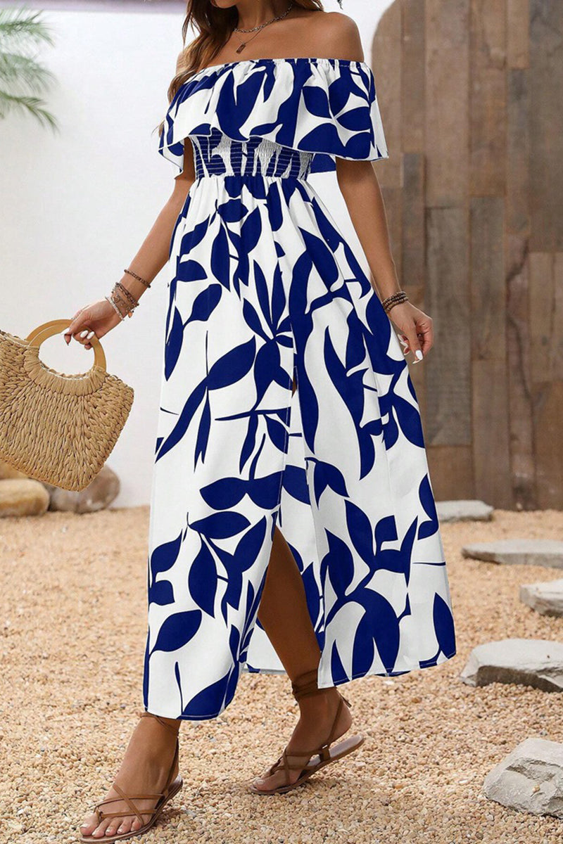 Off-Shoulder Floral Maxi Dress