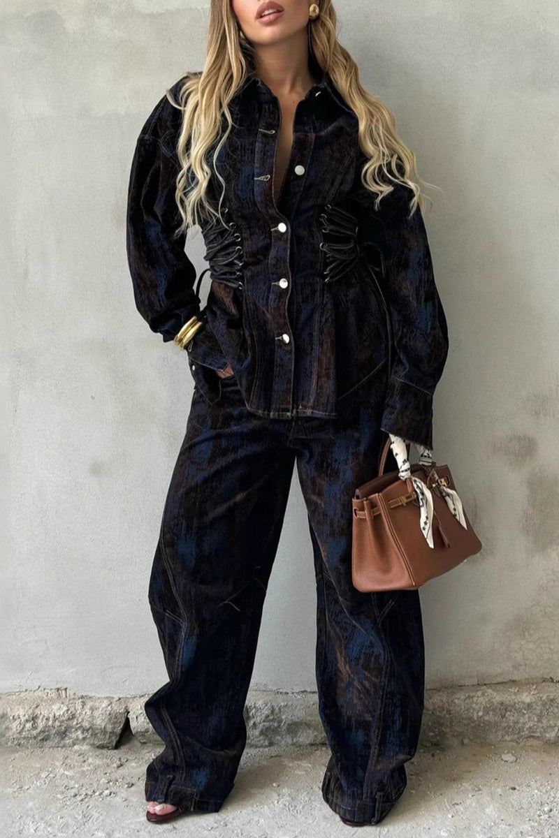 Chic Urban Style Pants Set