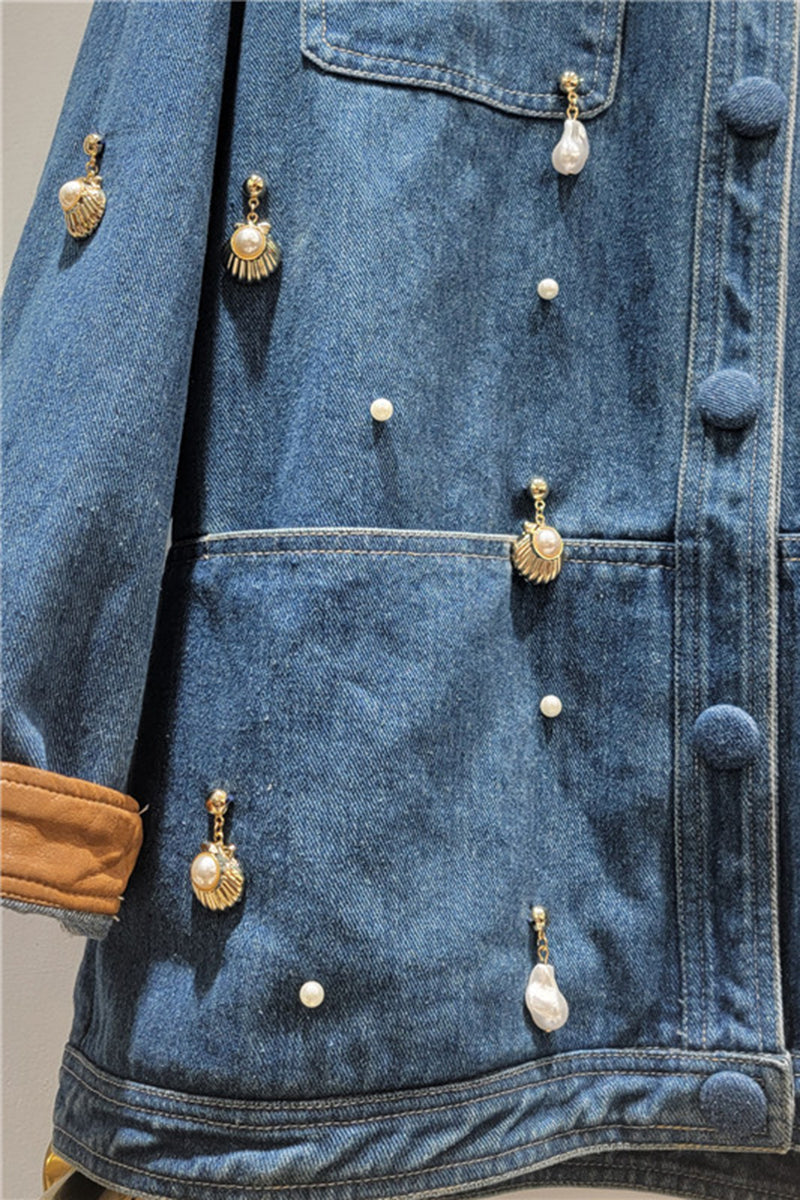 Embellished Denim Statement Jacket