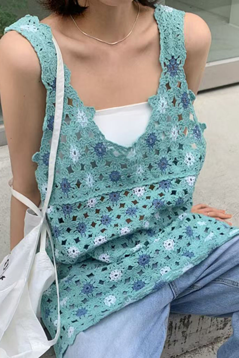 Stylish Sleeveless Crochet Top