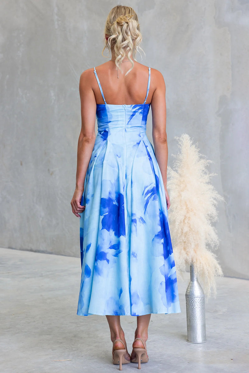 Floral Sleeveless Midi Dress