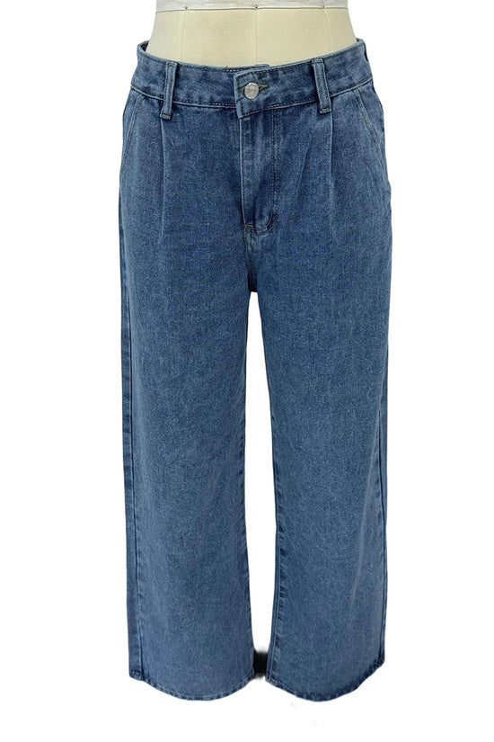 High-Waisted Wide Leg Jeans