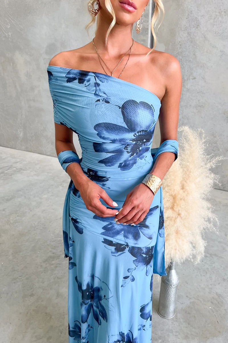 Floral Off-Shoulder Maxi Dress