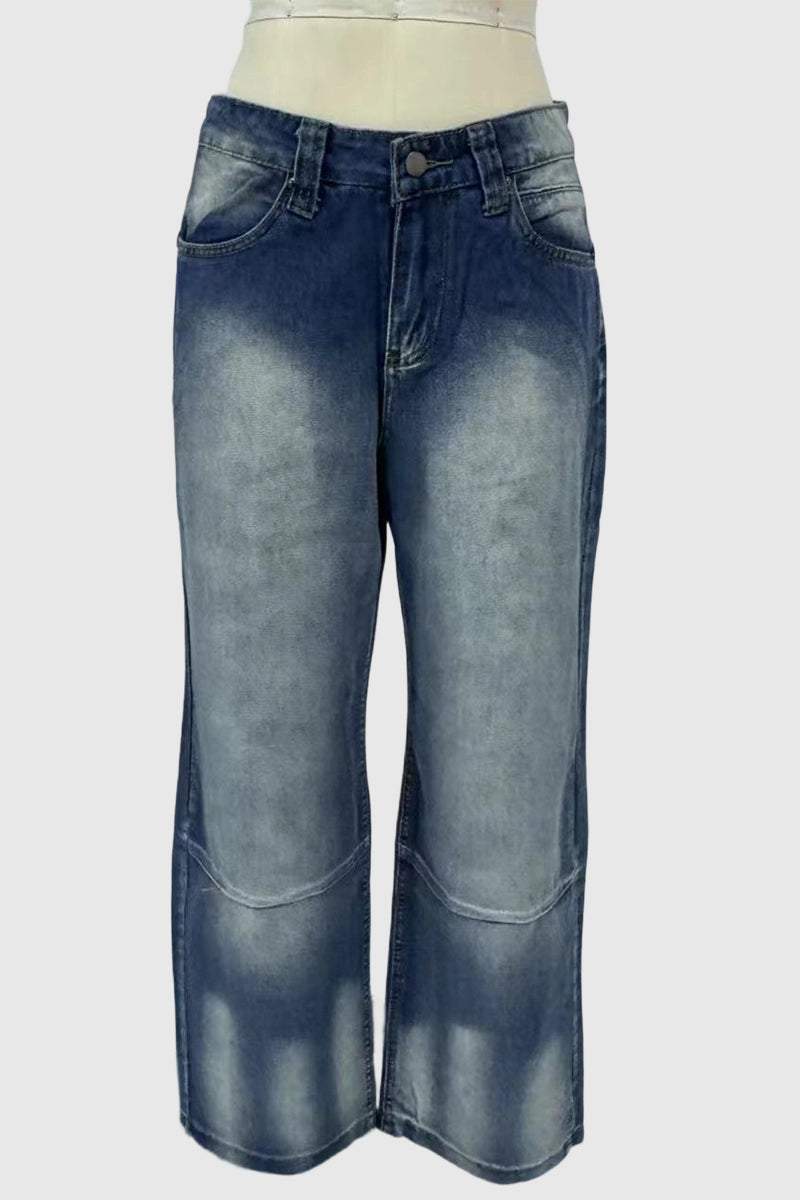 Washed Wide Leg Jeans