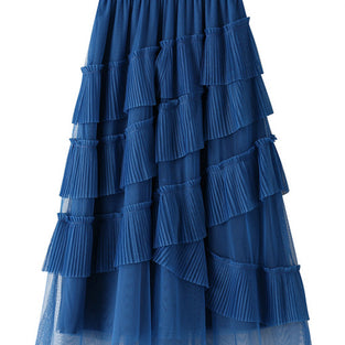 Layered Ruffle Midi Skirt