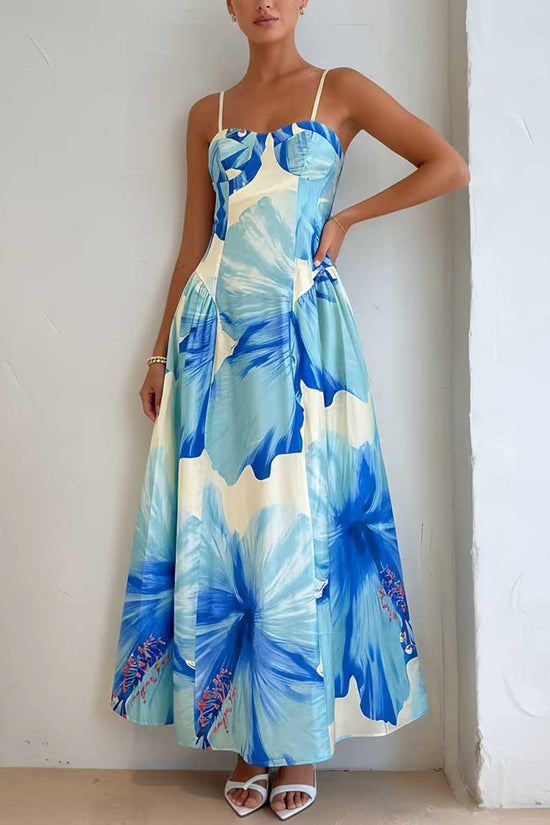 Floral Sleeveless Casual Maxi Dress