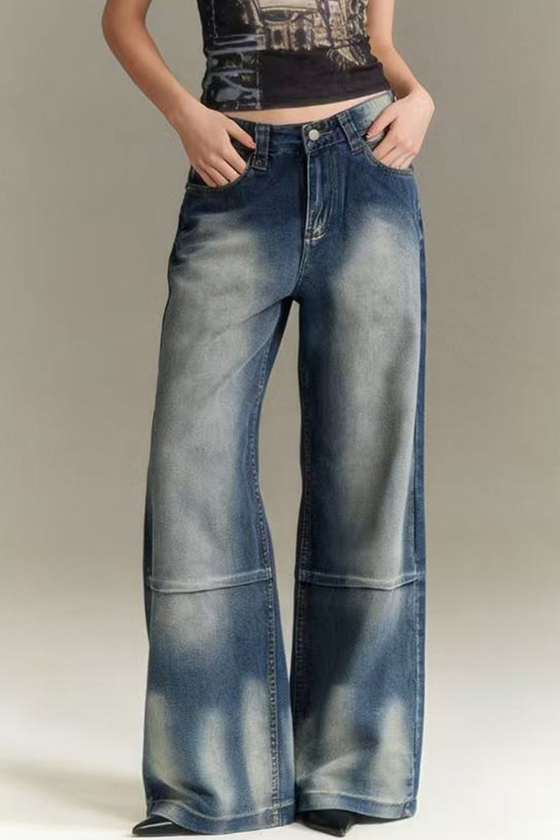Washed Wide Leg Jeans
