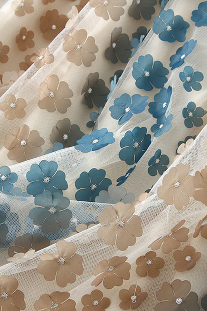 Floral Overlay Flowing Skirt