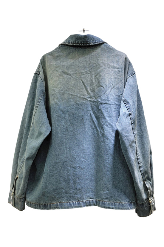 Bow Appliqué Denim Jacket