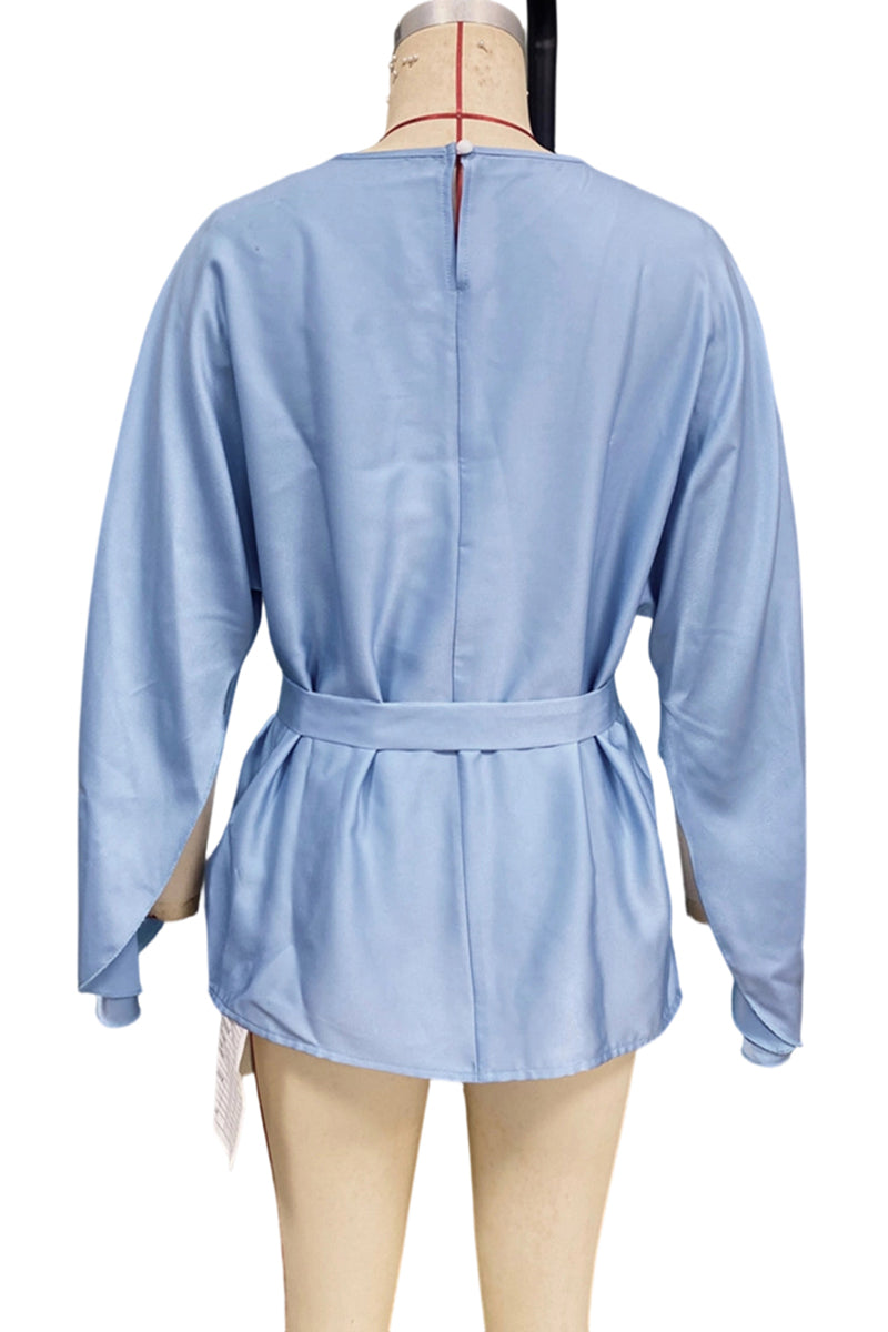 Flowing Belted Blouse