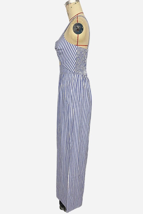Cutout Striped Wide-Leg Jumpsuit