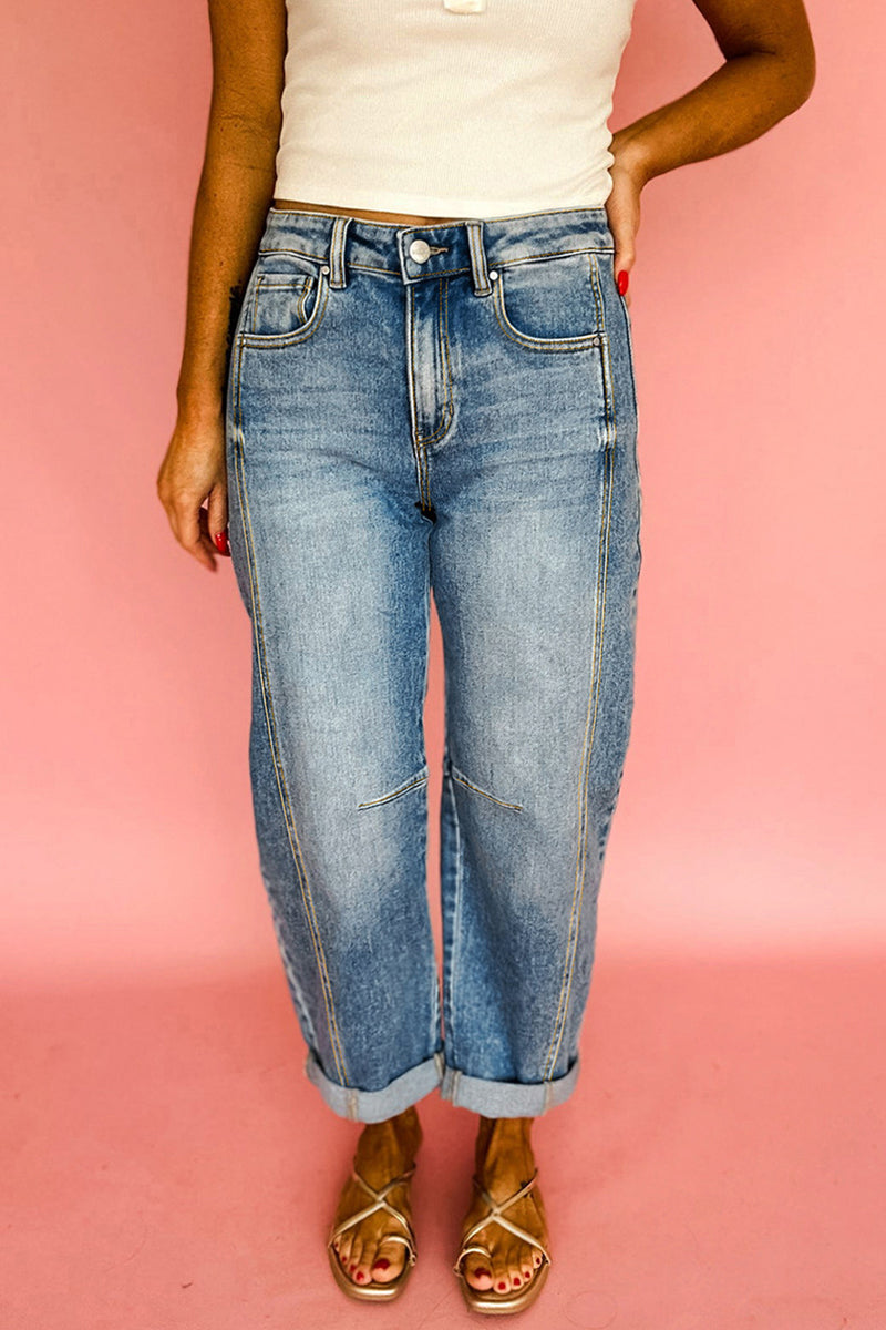 Classic Fit Straight Leg Denim Jeans