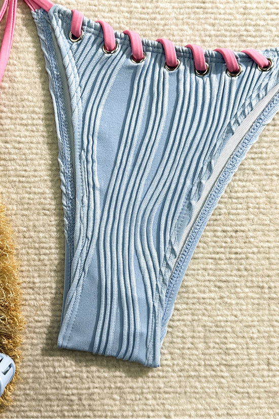 Strappy Ruched Bikini Set