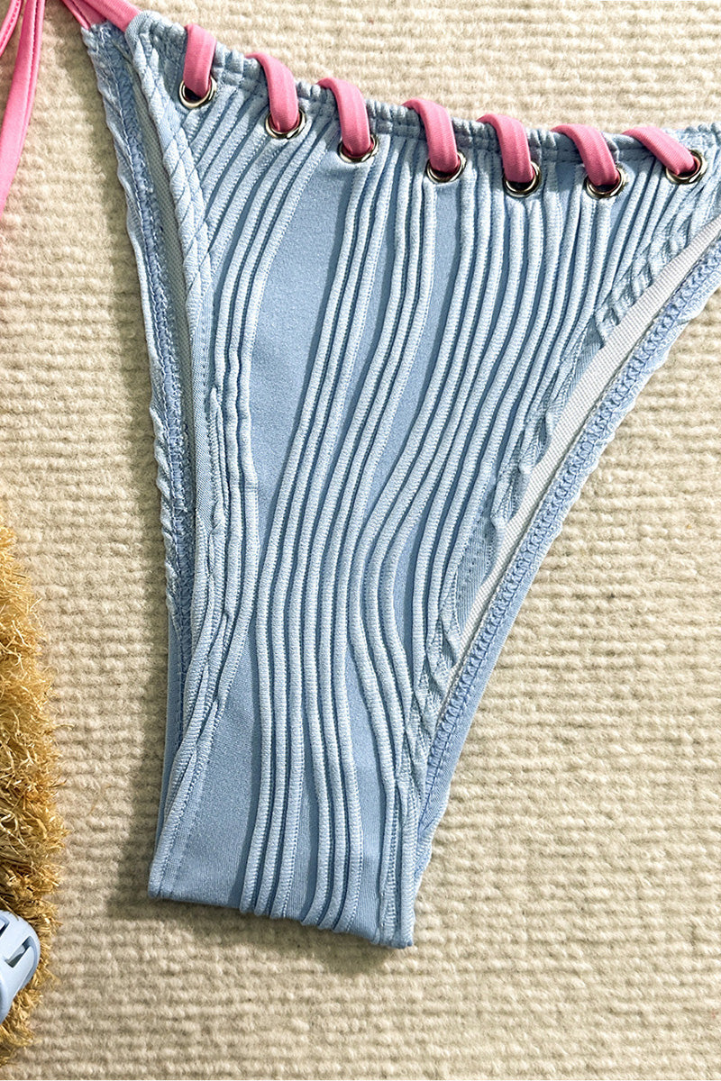 Strappy Ruched Bikini Set