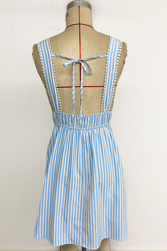 Striped Sleeveless Casual Dress