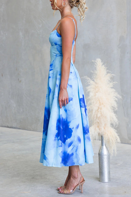 Floral Sleeveless Midi Dress