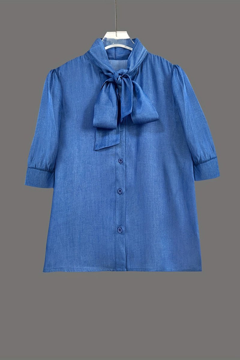 Elegant Bow Tie Blouse