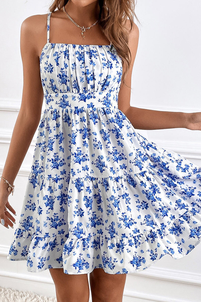 Floral Sleeveless Casual Swing Dress