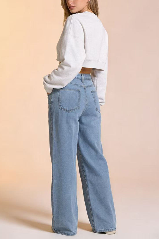 Classic Straight-Leg Denim Jeans