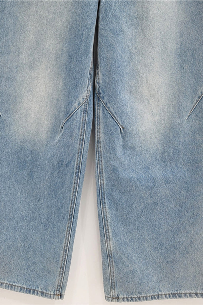 Floral Embellished Barrel Jeans