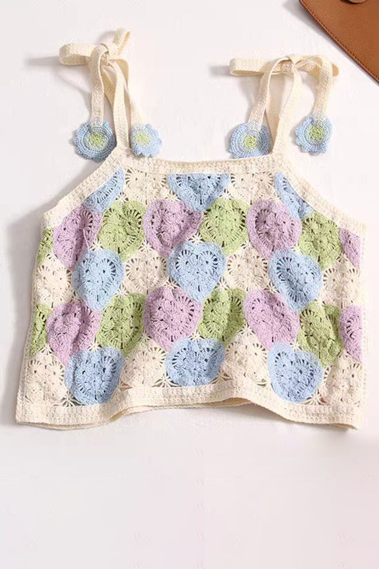 Colorful Crochet Patchwork Tank Top