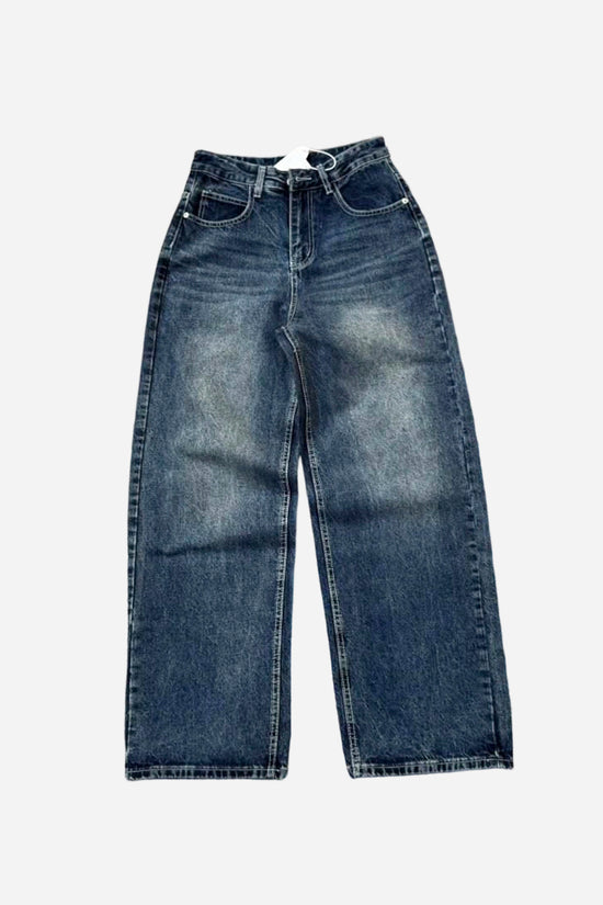 Star Print Straight Leg Jean