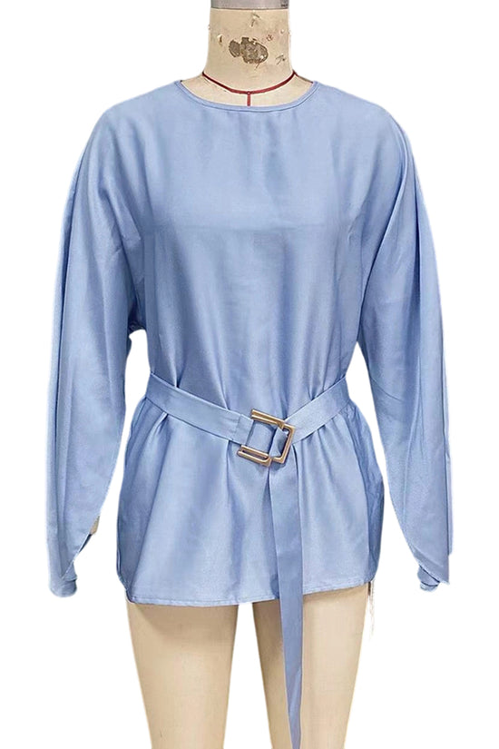 Flowing Belted Blouse