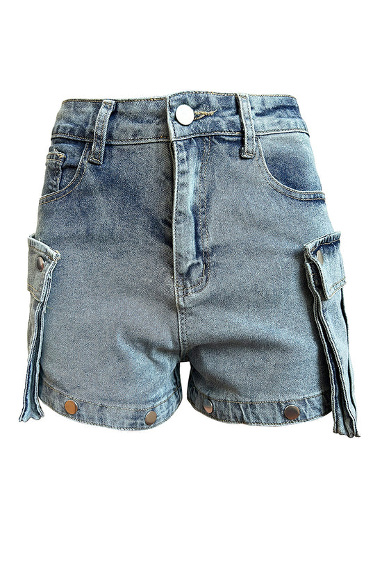 Cutout Pocket Straight Jeans
