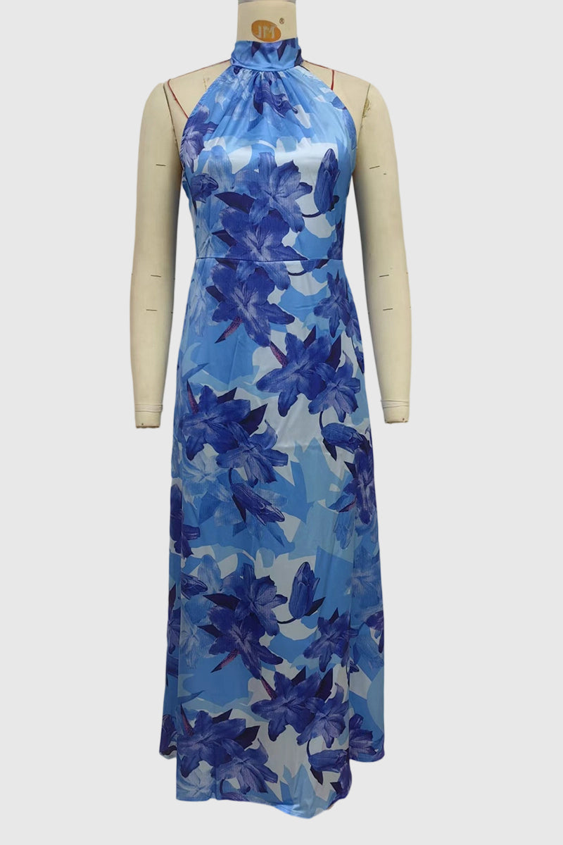 Floral Halter Maxi Dress