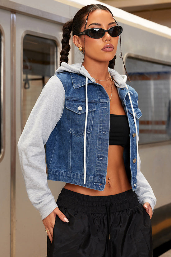 Casual Hooded Denim Jacket