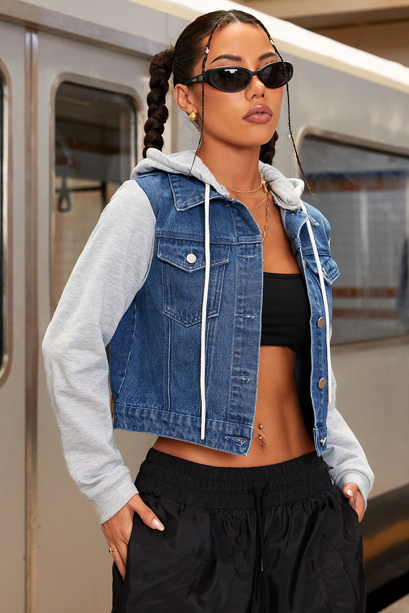 Casual Hooded Denim Jacket