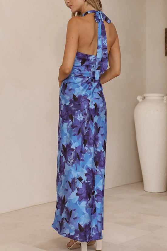 Floral Halter Maxi Dress