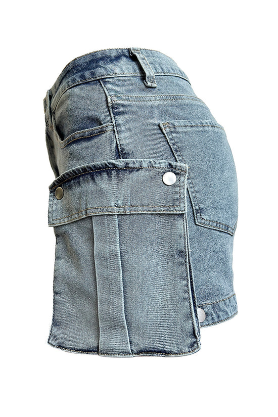 Cutout Pocket Straight Jeans