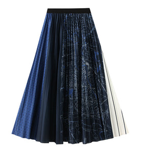 Elegant Pleated Midi Skirt