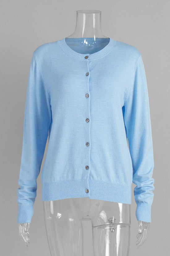 Classic Ribbed Button-Up Cardigan