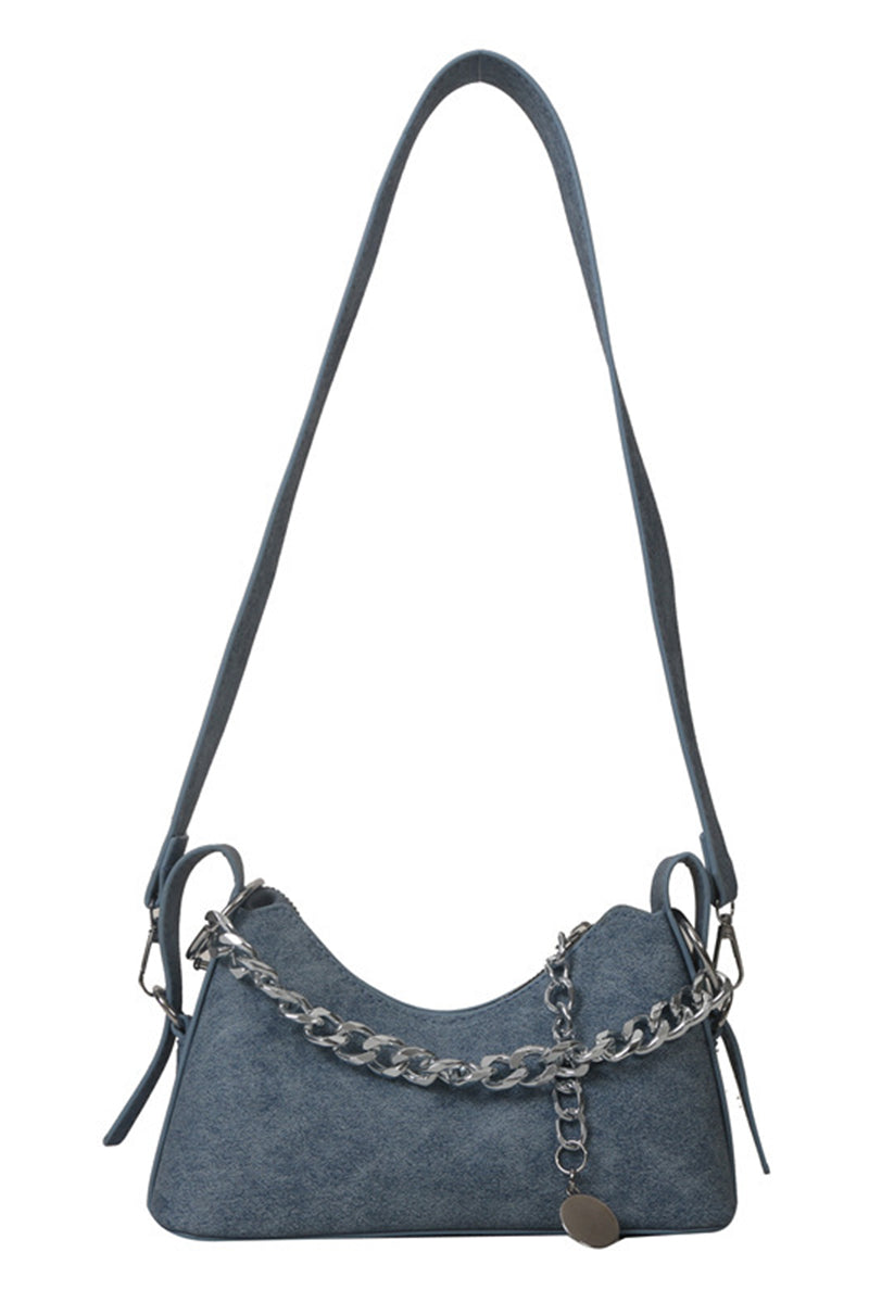 Chain Accent Shoulder Bag