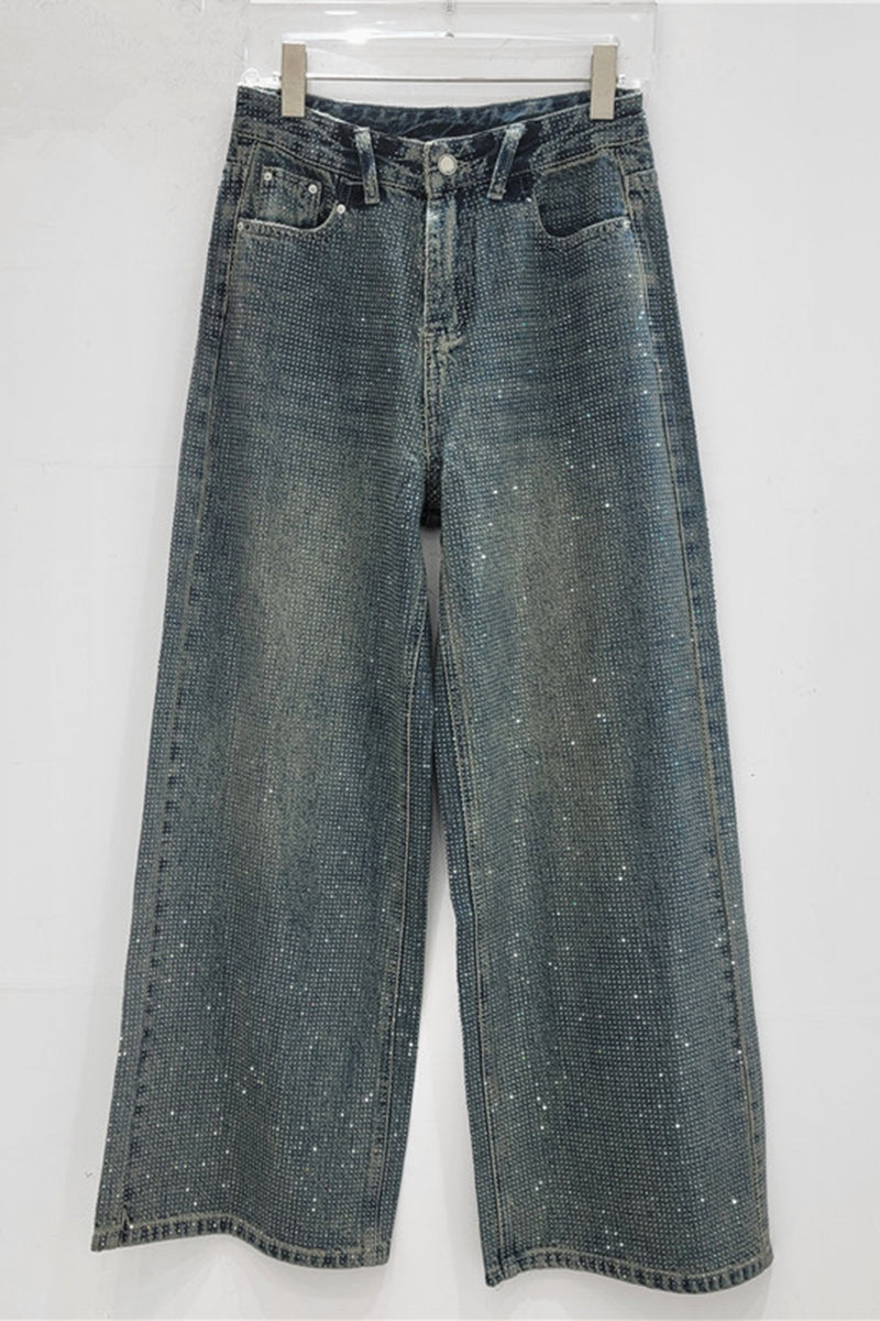 Sparkling Straight-Leg Jeans