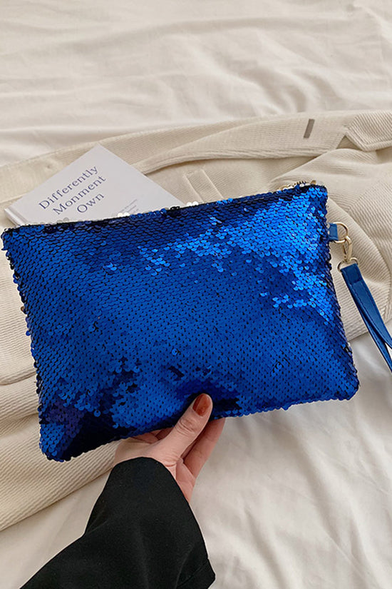Sequin Clutch with Wrist Strap