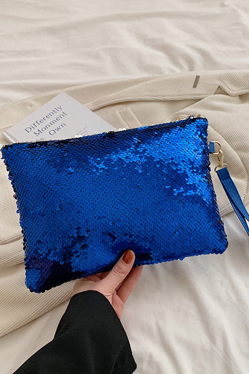 Sequin Clutch with Wrist Strap