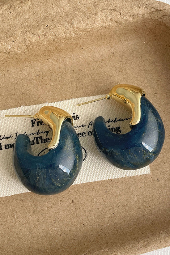 Elegant Crescent Hoop Earrings