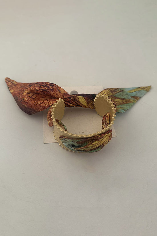 Scarf Inspired Wide Cuff Bracelet