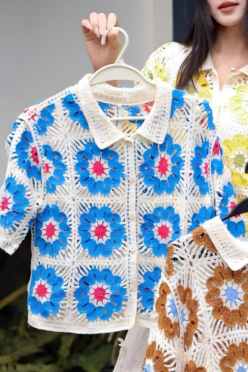 Floral Crochet Cardigan