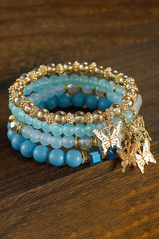 Butterfly Charm Beaded Bracelet