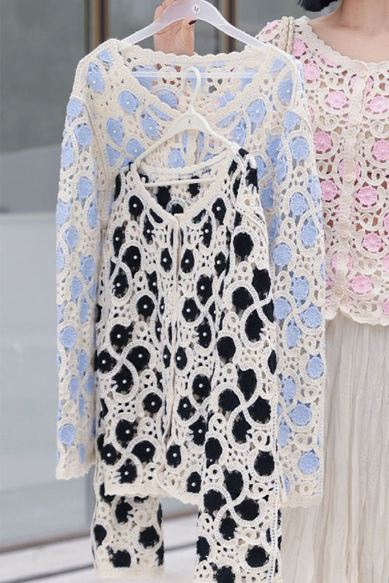 Elegant Crochet Pattern Long Sleeve Blouse