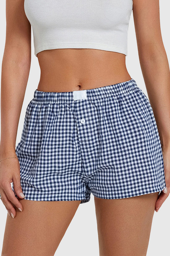 Gingham Casual Shorts